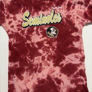 Seminoles Kids Tie-Dye Shirt - Red